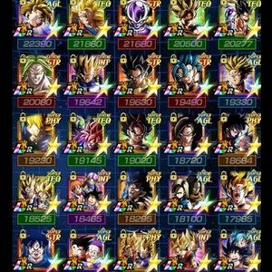 Farmed Dokkan Account with lots of rainbow units